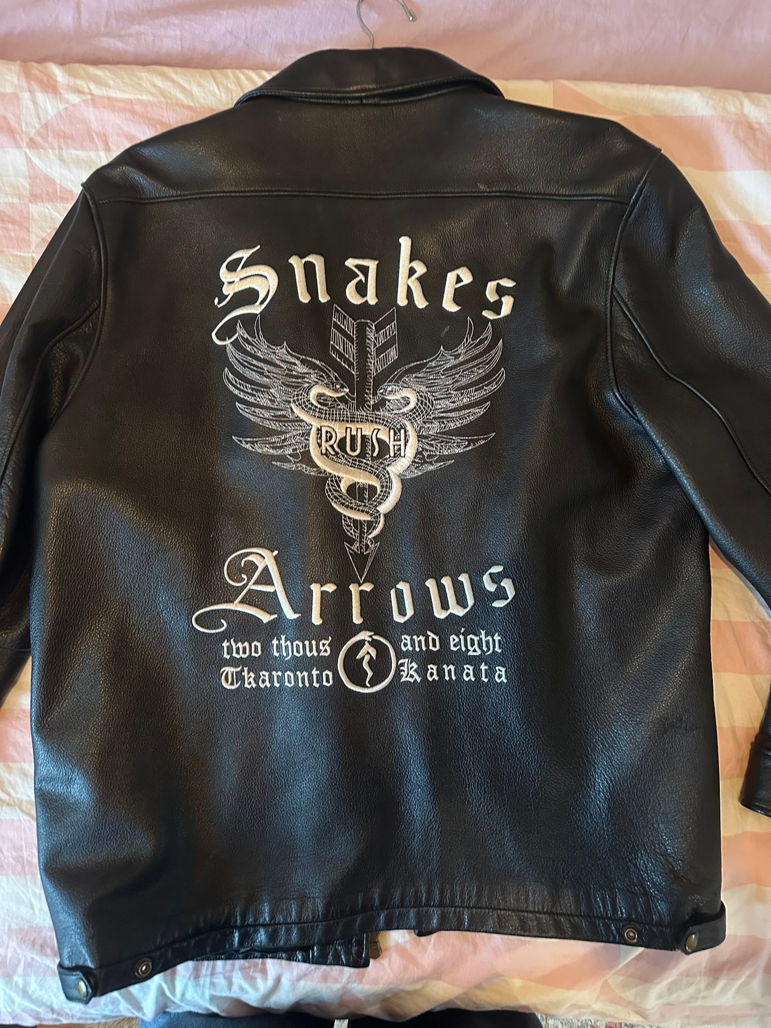 Rush snakes and arrows tour jacket value and history?