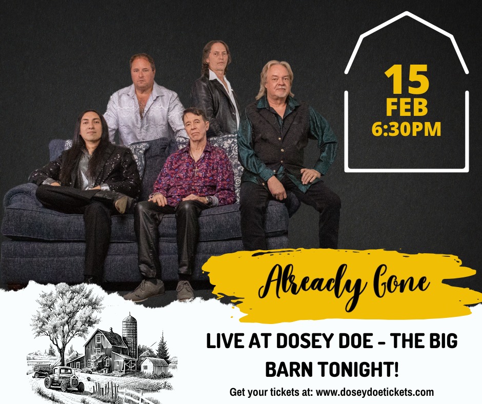 Eagles tribute band Already Gone live at Dosey Doe