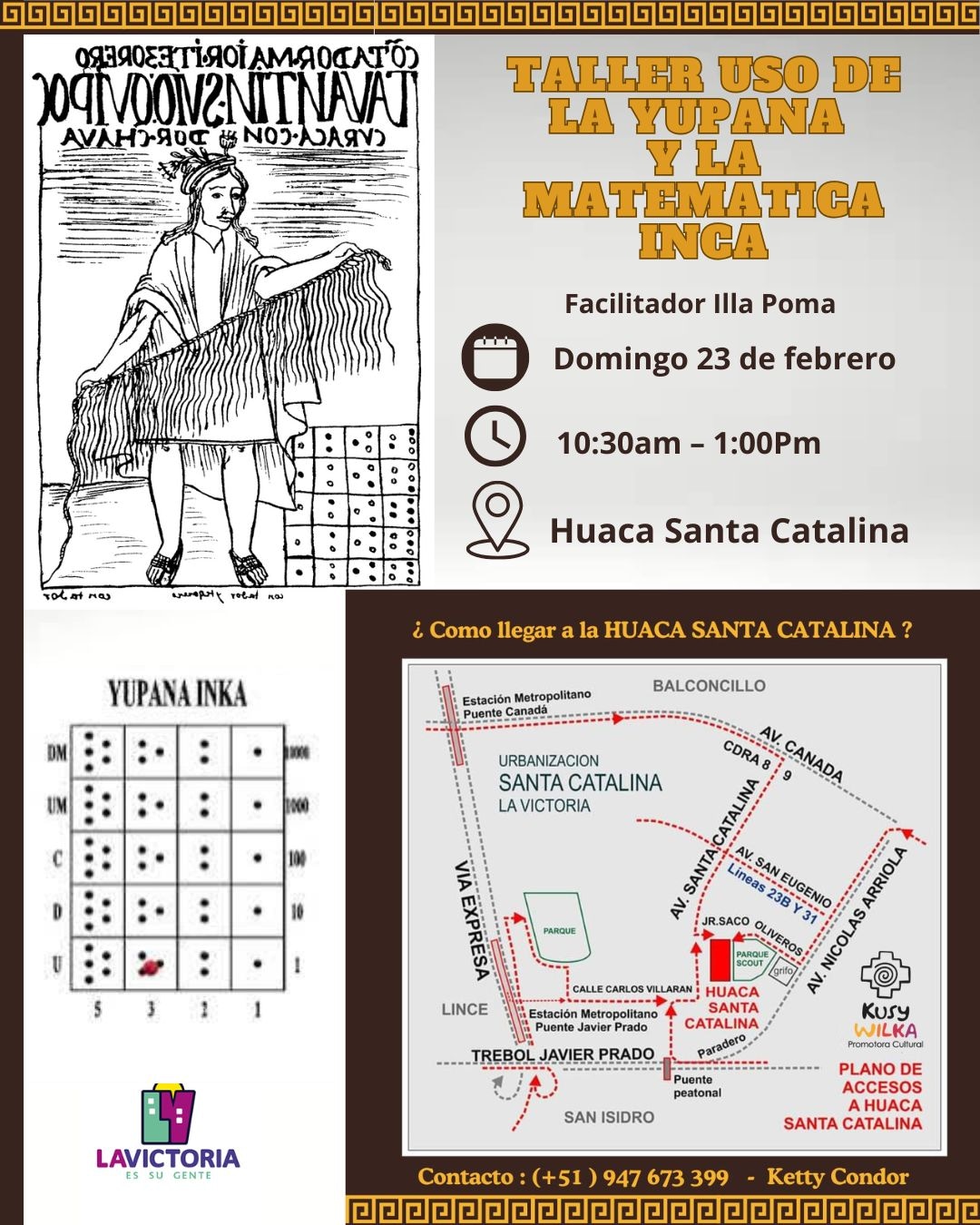 Promotora - ️ Taller: “DE USO Y MANEJO DE LA YUPANA Y LAS MATEMÁTICAS ...
