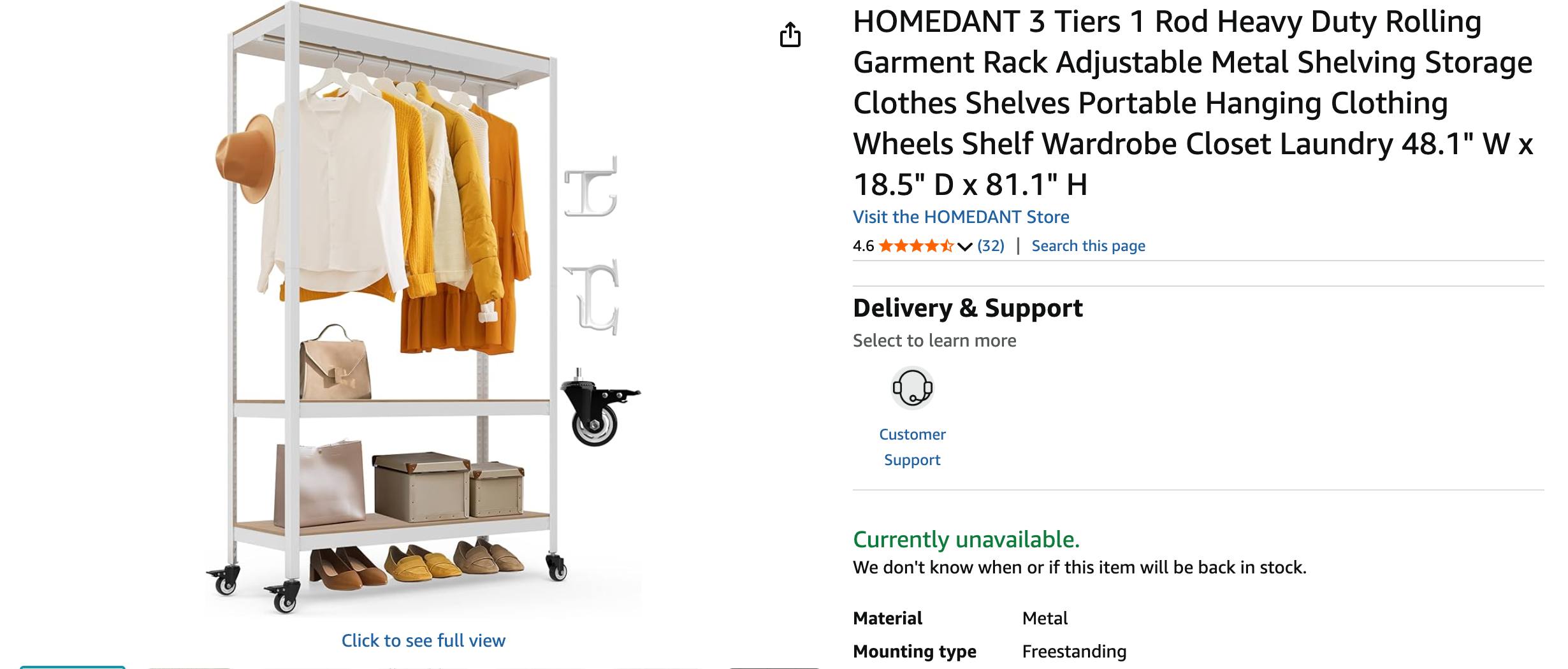Heavy Duty Portable Clothes Rack - Garment Racks - Calgary, Alberta ...