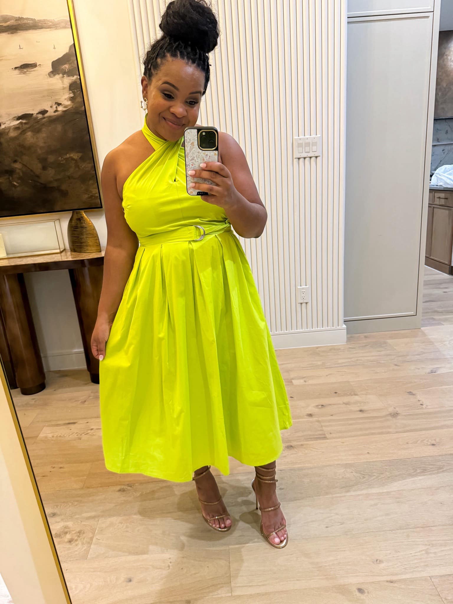 lime green dress walmart Afernae's bright from Bridal Sash