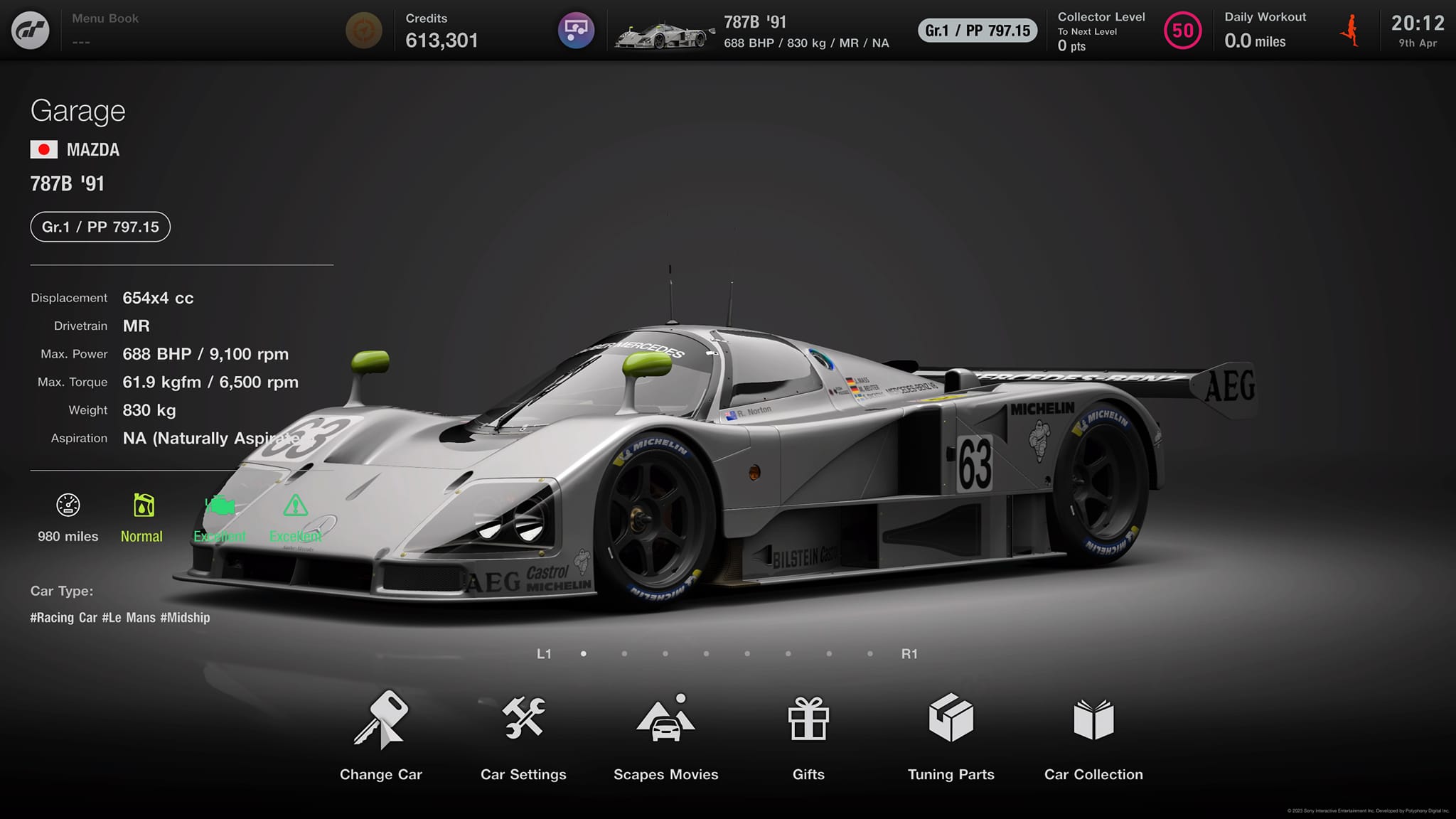 Mazda 787B and Sauber Mercedes C9 in Gran Turismo 7