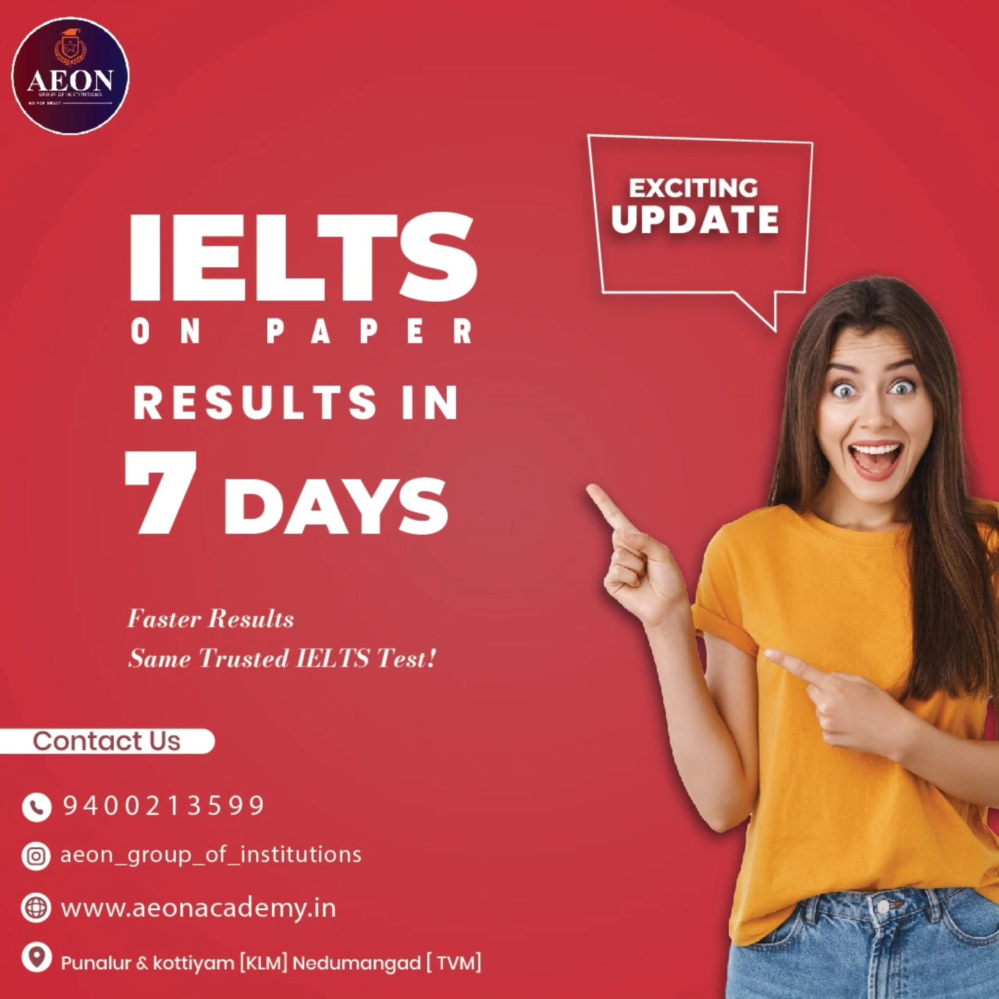 AEON - ️Exciting News! Your IELTS on Paper results are now available in ...