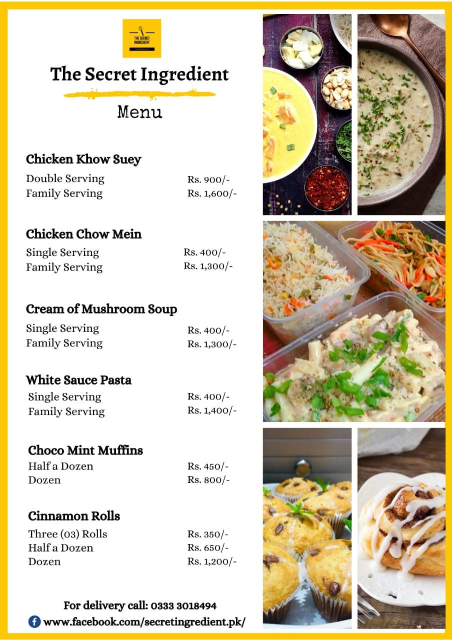 Our updated menu is here!! - The Secret Ingredient