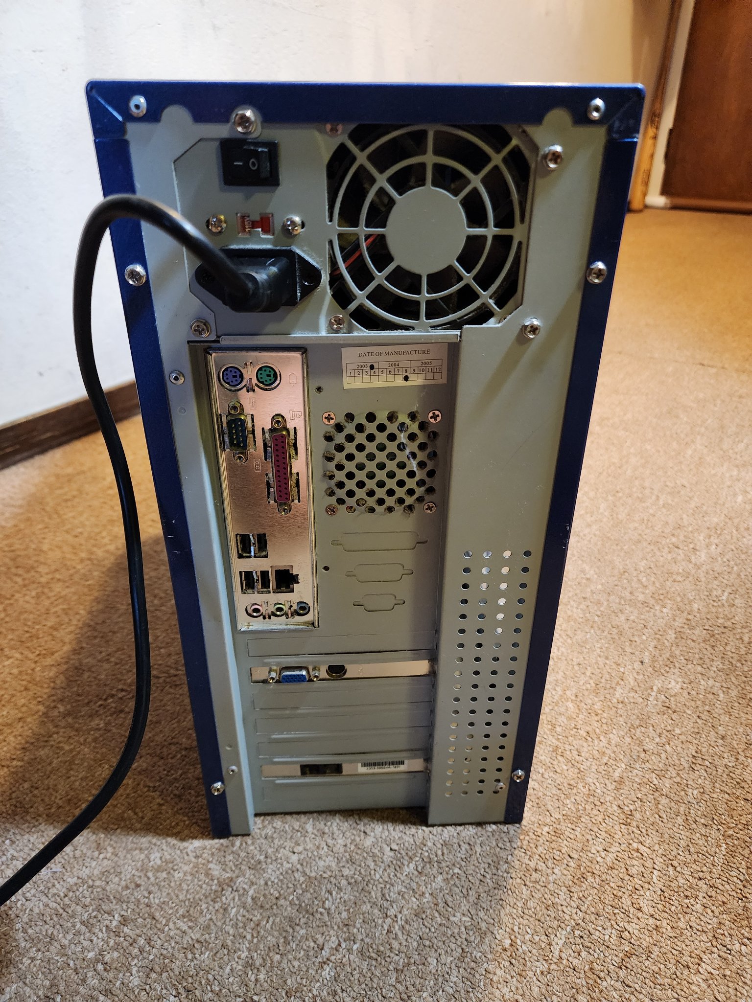 Vintage Blue Light Up Michael Jordan Air Jordan Computer Tower ...