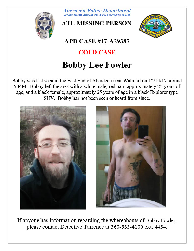 Aberdeen - Cold Case Missing Person - Please help us locate Bobby ...