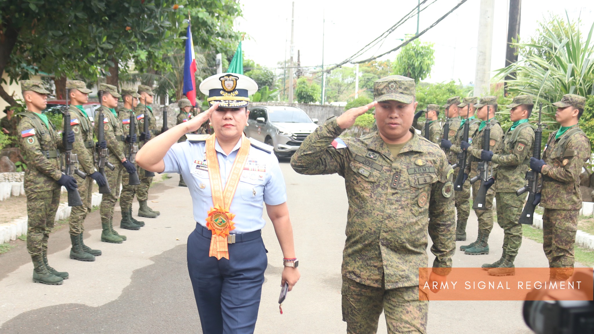 Army - The Regiment rendered a military honors to Commo Pamela Dela ...