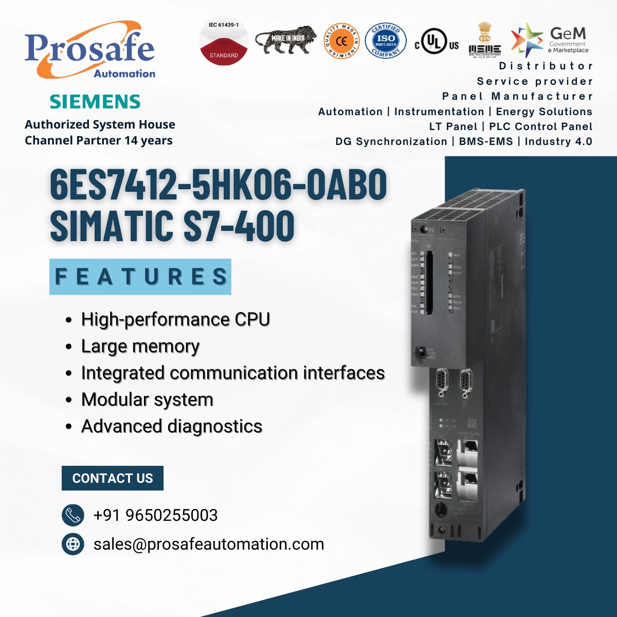 The **6ES7412-5HK06-0AB0** is a... - Prosafe Automation | Facebook