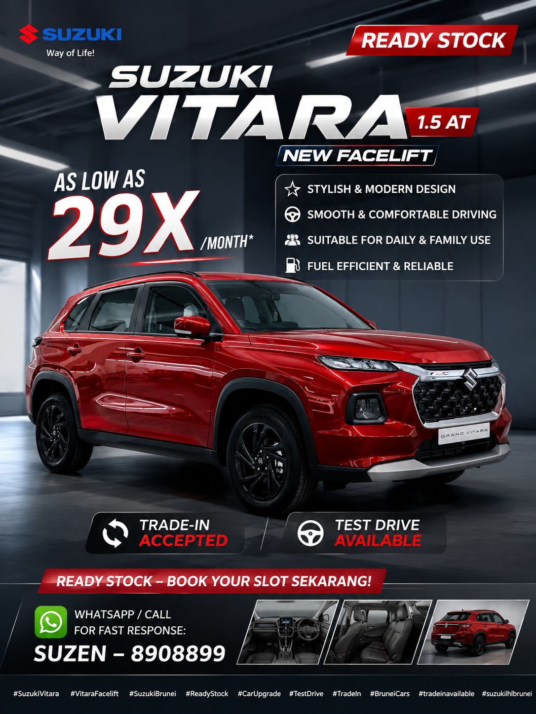 Suzuki Vitara 1.6L GLX BodyKits (A) 2018 Registered 2018