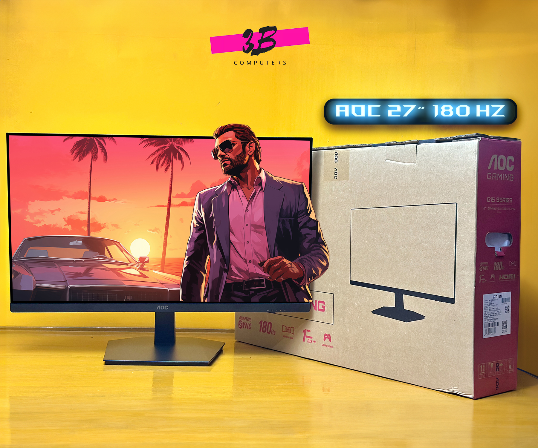 3B - ️Aoc27G15N Gaming Monitor * 1920 × 1080 (FHD) * 180Hz * 1ms ...