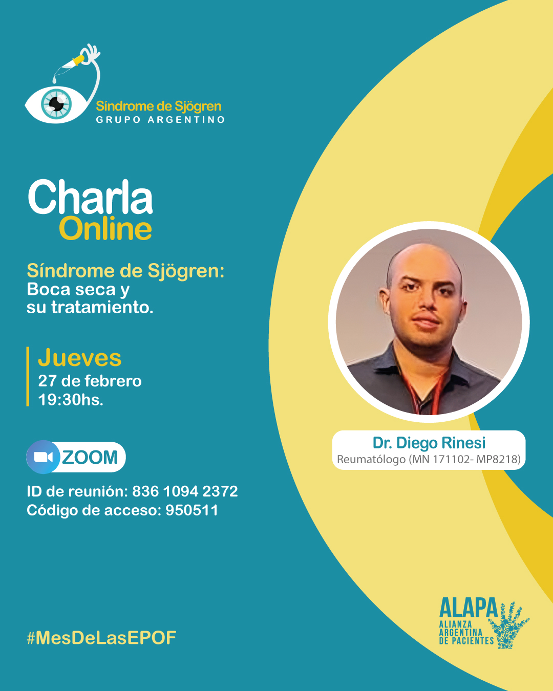 ALAPA - 🙂 Hablemos de Síndrome de Sjögren 2025 📅 El jueves 27 de ...