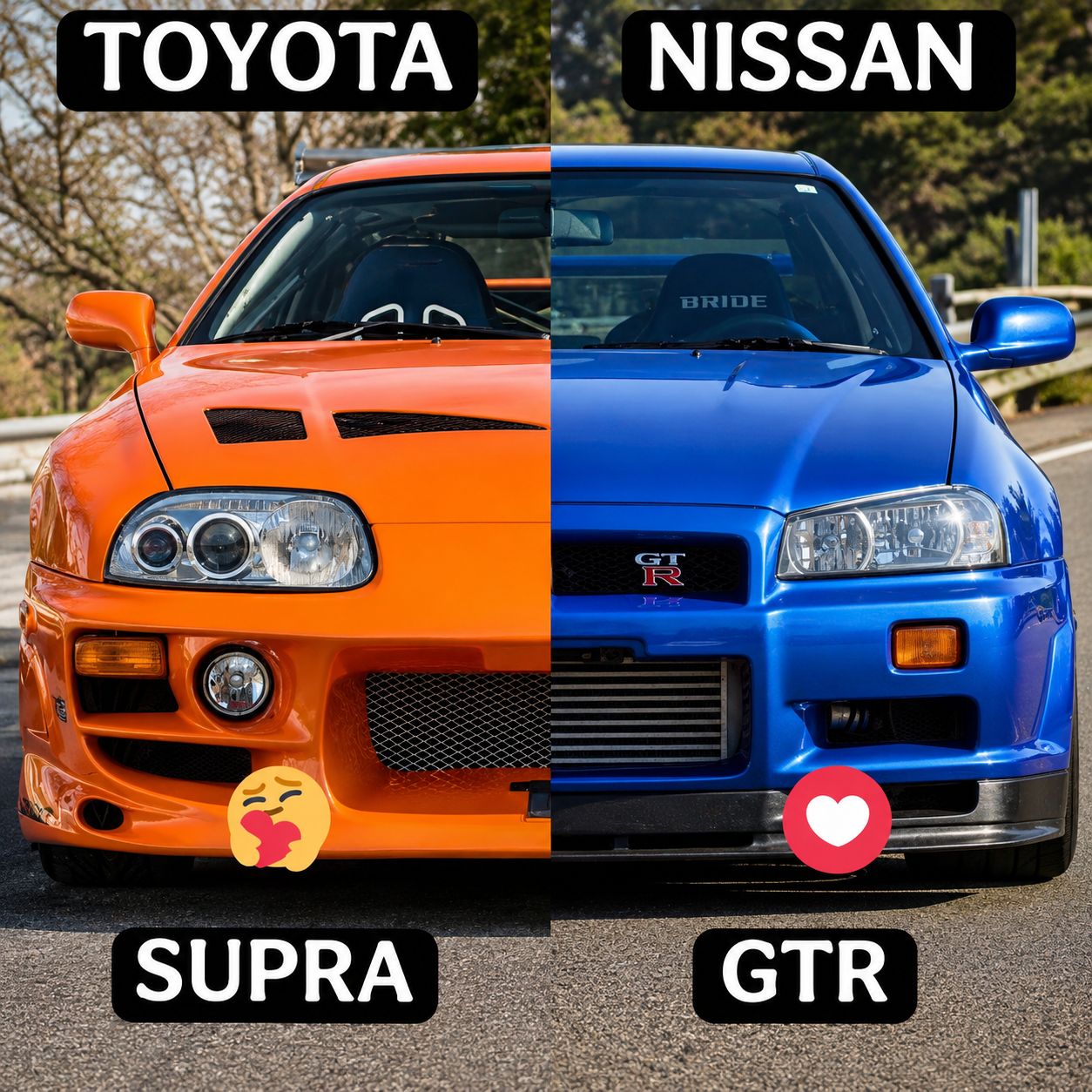 スカイラインGTR各種、トヨタスープラ。 The Toyota Supra and the Nissan GT-R are names that have shaped