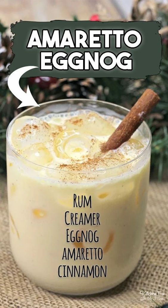 AMARETTO EGGNOG - 💖🥃💚 Recipe... - Kitchen Fun With My 3 Sons