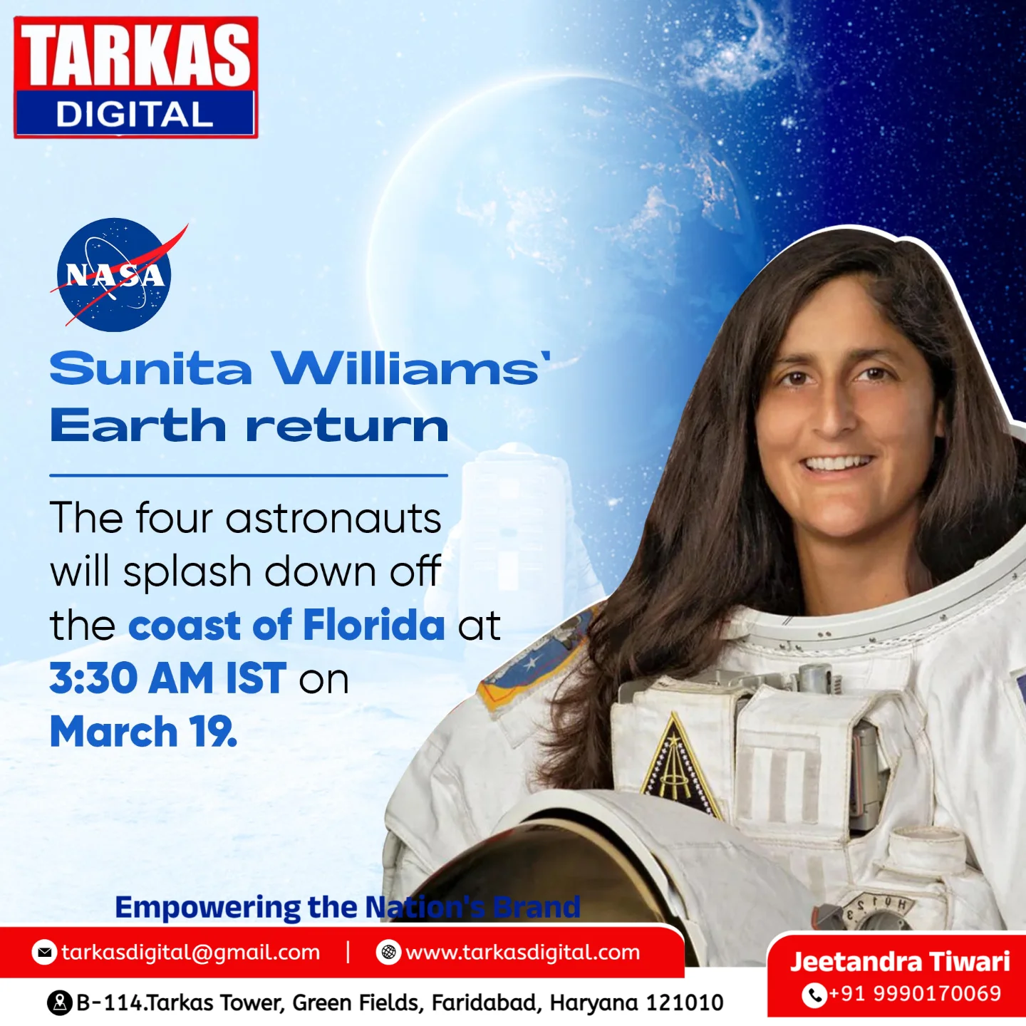 TarKas - 🌍🚀 Sunita Williams & Crew Returning to Earth! 🌊 After an ...