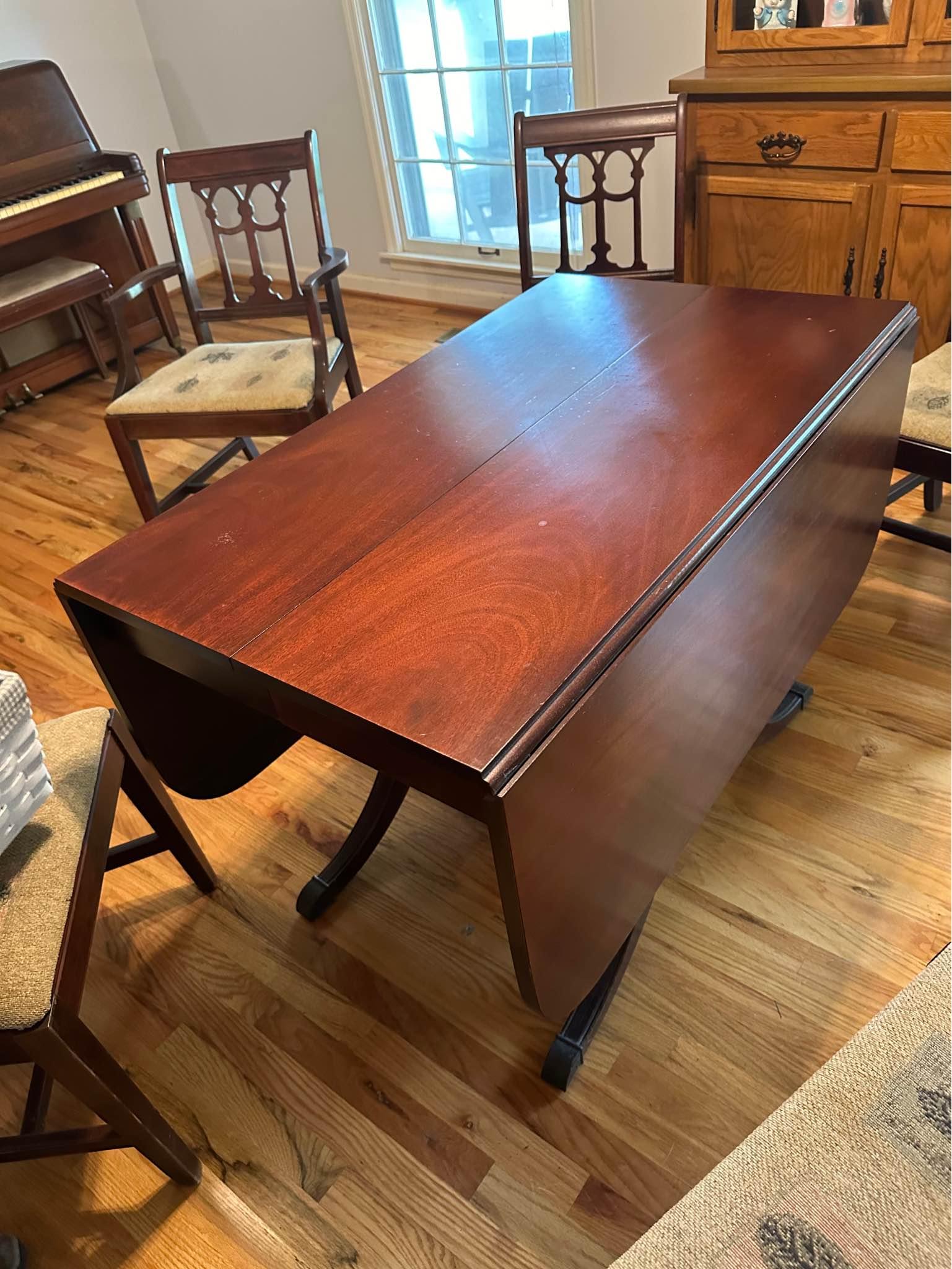 Mahogany Drop Leaf Table/6Chairs Dining Tables Goodwater, Alabama