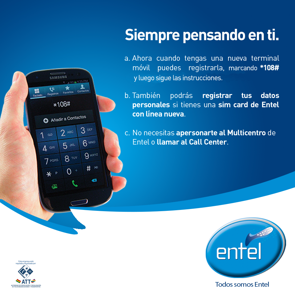 Entel - Conoces la importancia de registrar tu equipo o línea nueva ...