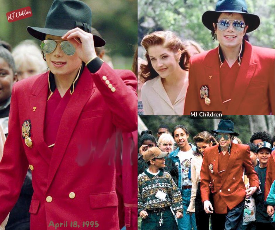 April 18, 1995: Michael Jackson, representing his Heal The World