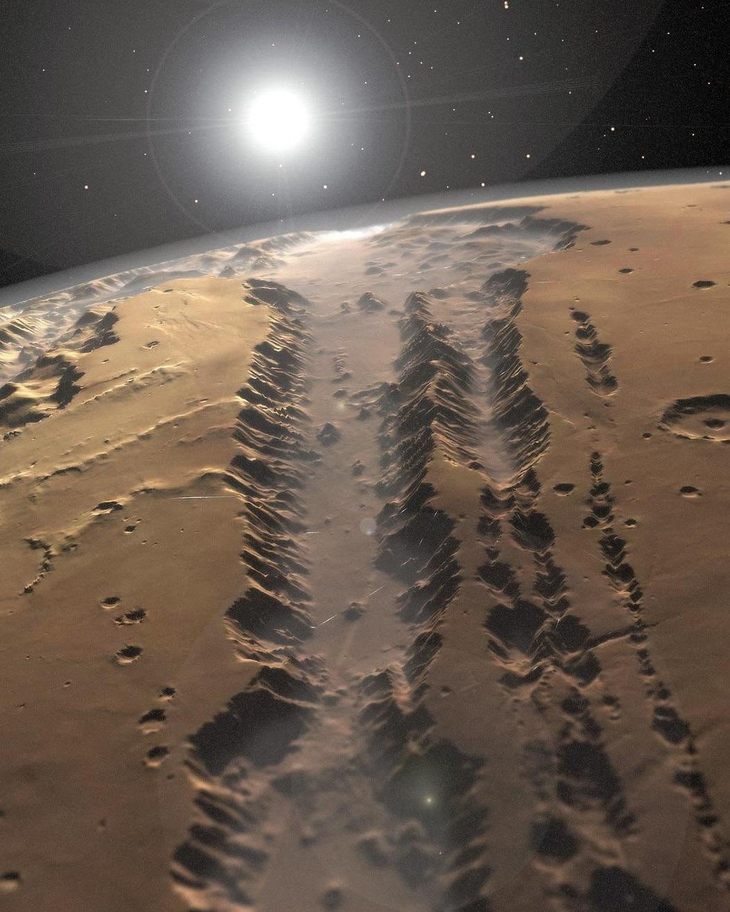 Valles Marineris on Mars, the biggest canyon ever recorded in our solar ...