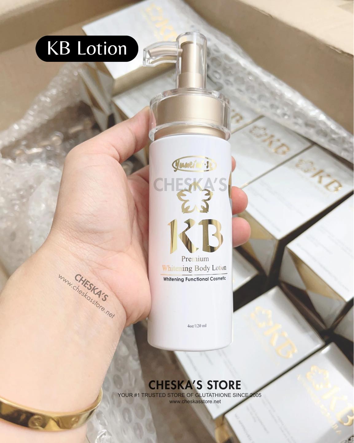 KB Premium Whitening Lotion 120ml: once you try it, there's no going back ✨🤎 Perfect combo of Tathion 307 Glutathione, Relumins, KB, Snowcaps, etc. - 120ml - lightweight, non-greasy feels