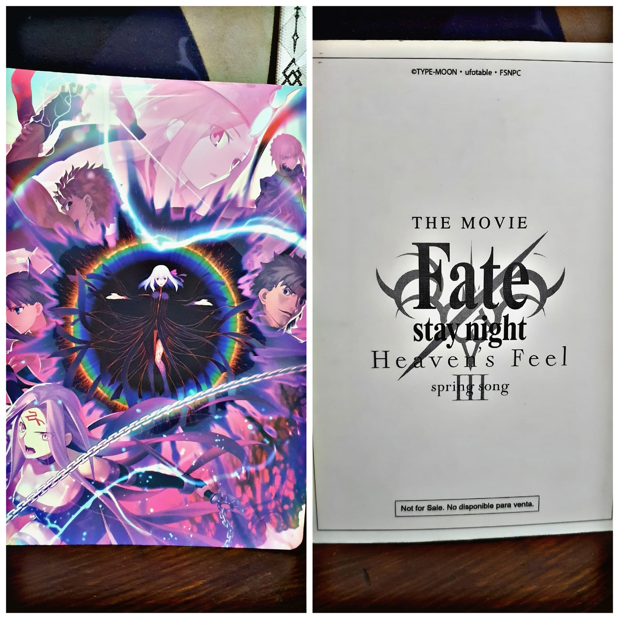 Fate/Stay Night Heaven's Feel film souvenir postcard