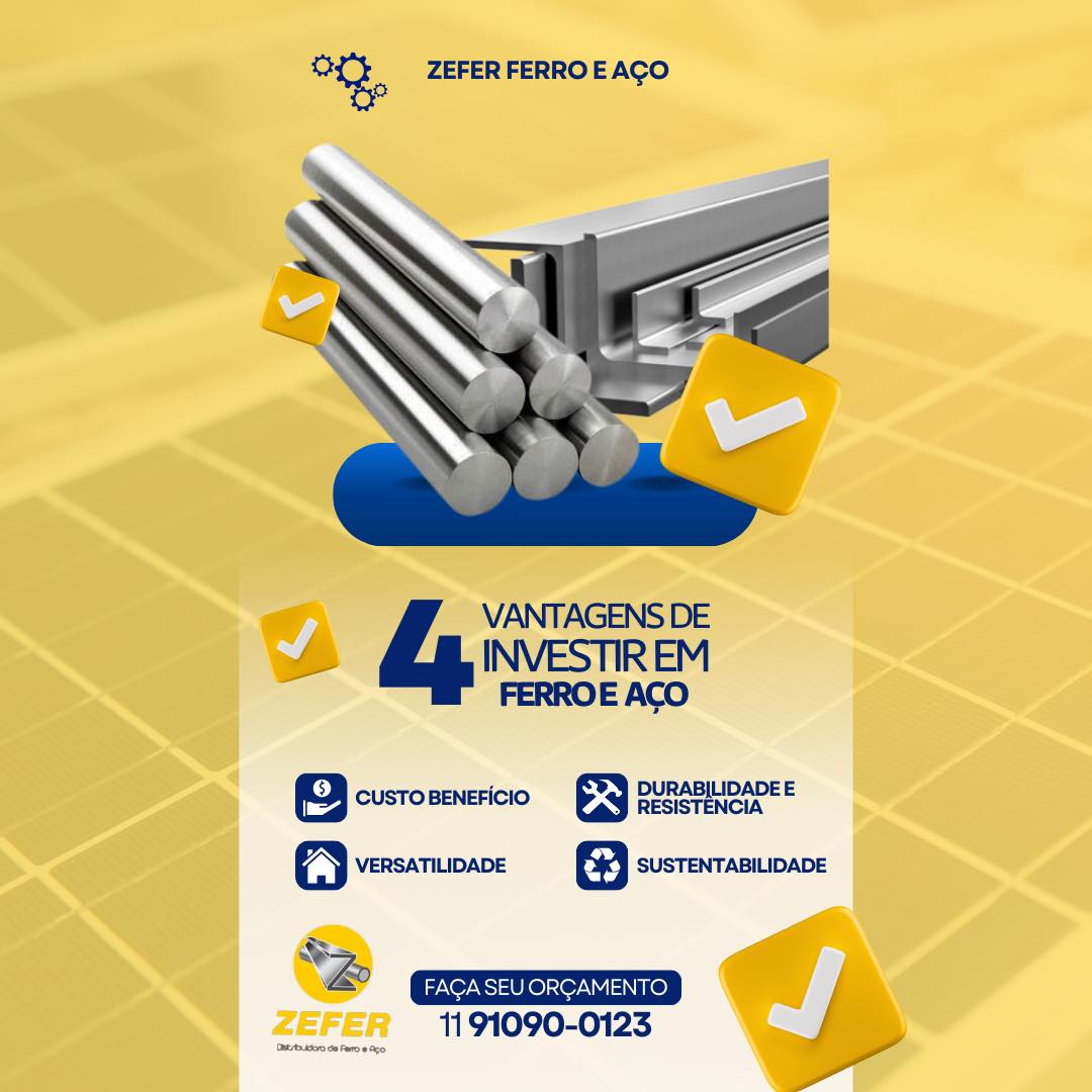 ZEFER - 🔩 Por que investir em ferro e aço? Aqui estão 4 motivos que ...
