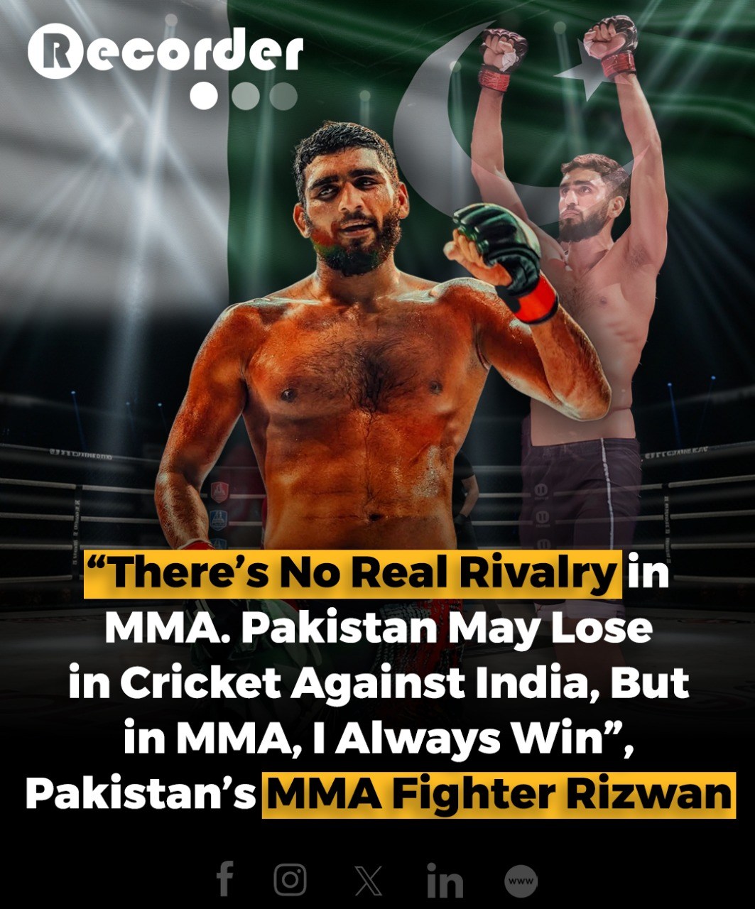 Startup - Pakistan’s undefeated MMA fighter Rizwan Ali (10–0) is set to ...