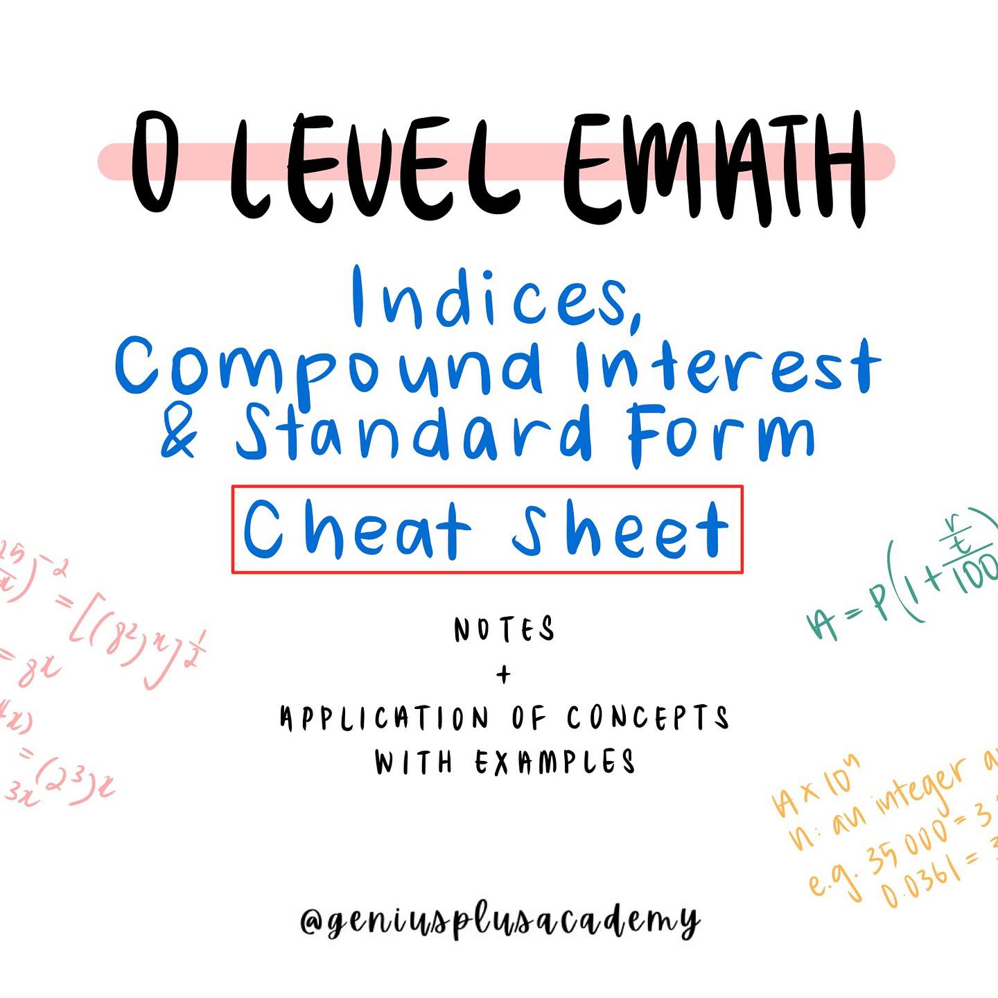 Indices, Compound Interest &... - Genius Plus Math Academy | Facebook