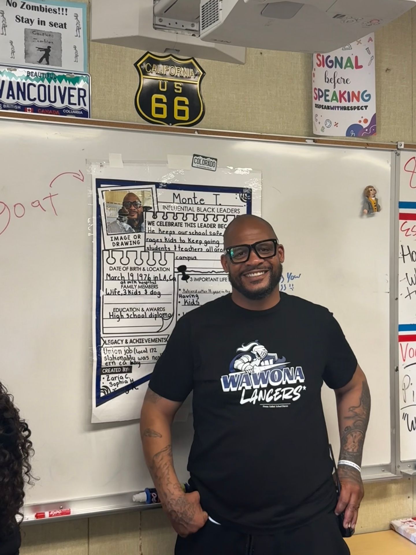 Fresno - Mike Rivard, Principal at Columbia Elementary pledges, 