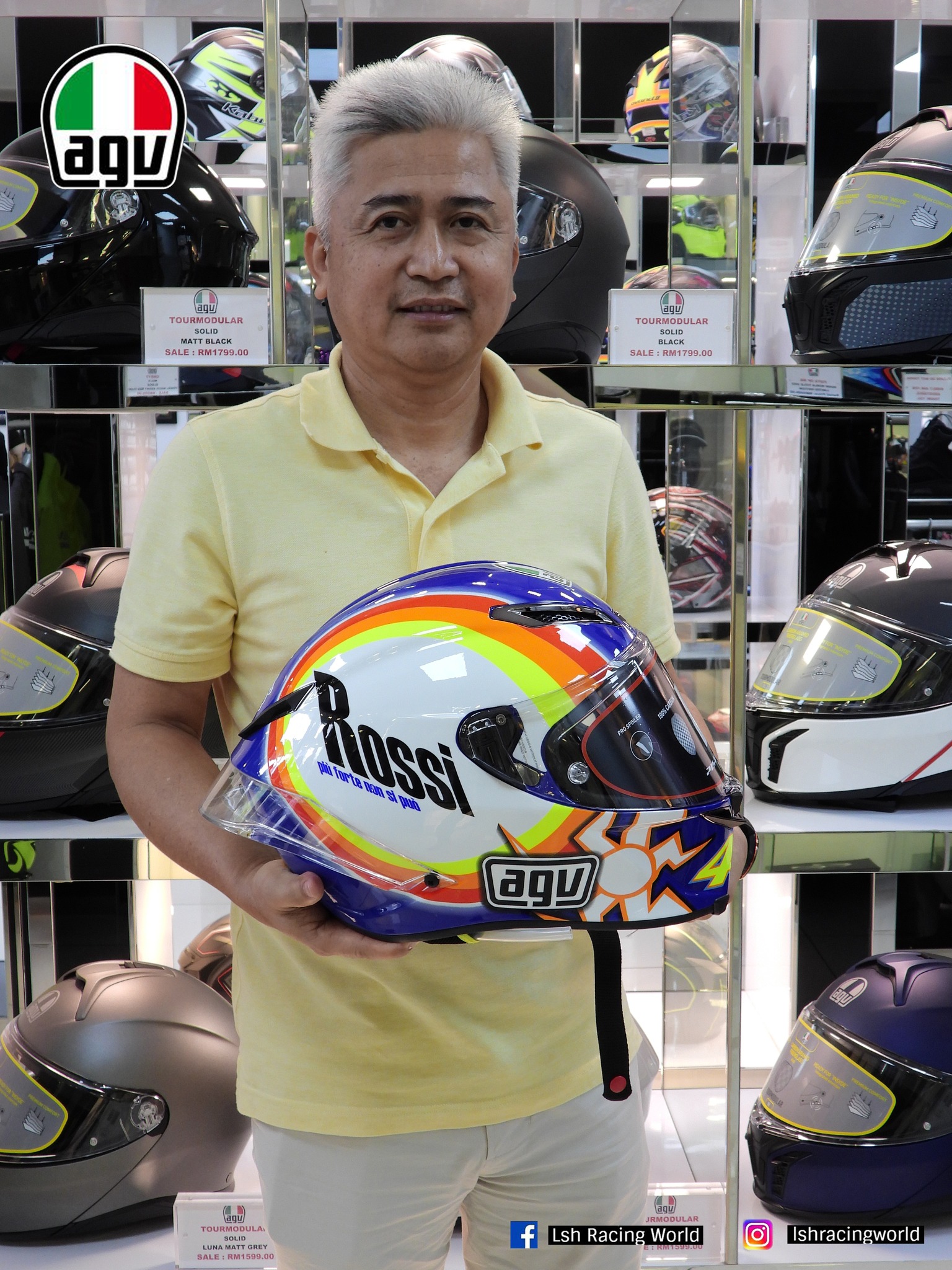 agv pista gp rr black Intrepido Helmet – Factory Motors OCCASIONS: JUST BECAUSE Color:DARK SMOKE/NEON YELLOW also due to the K3 DOT(E2206) - SYTH