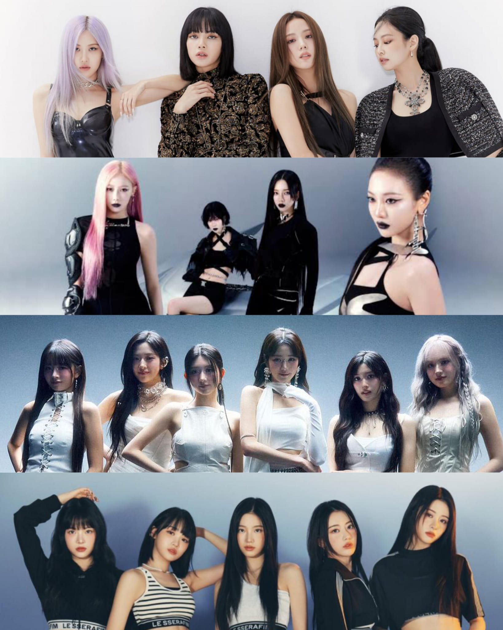 NewJeans👍// IVE❤️// LE SSERAFIM😍// ITZY🥰// aespa😄// (G)I-DLE