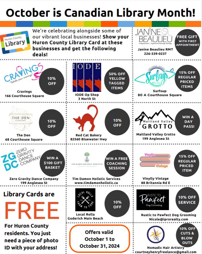 October is Canadian Library Month... - Huron County Library | Facebook