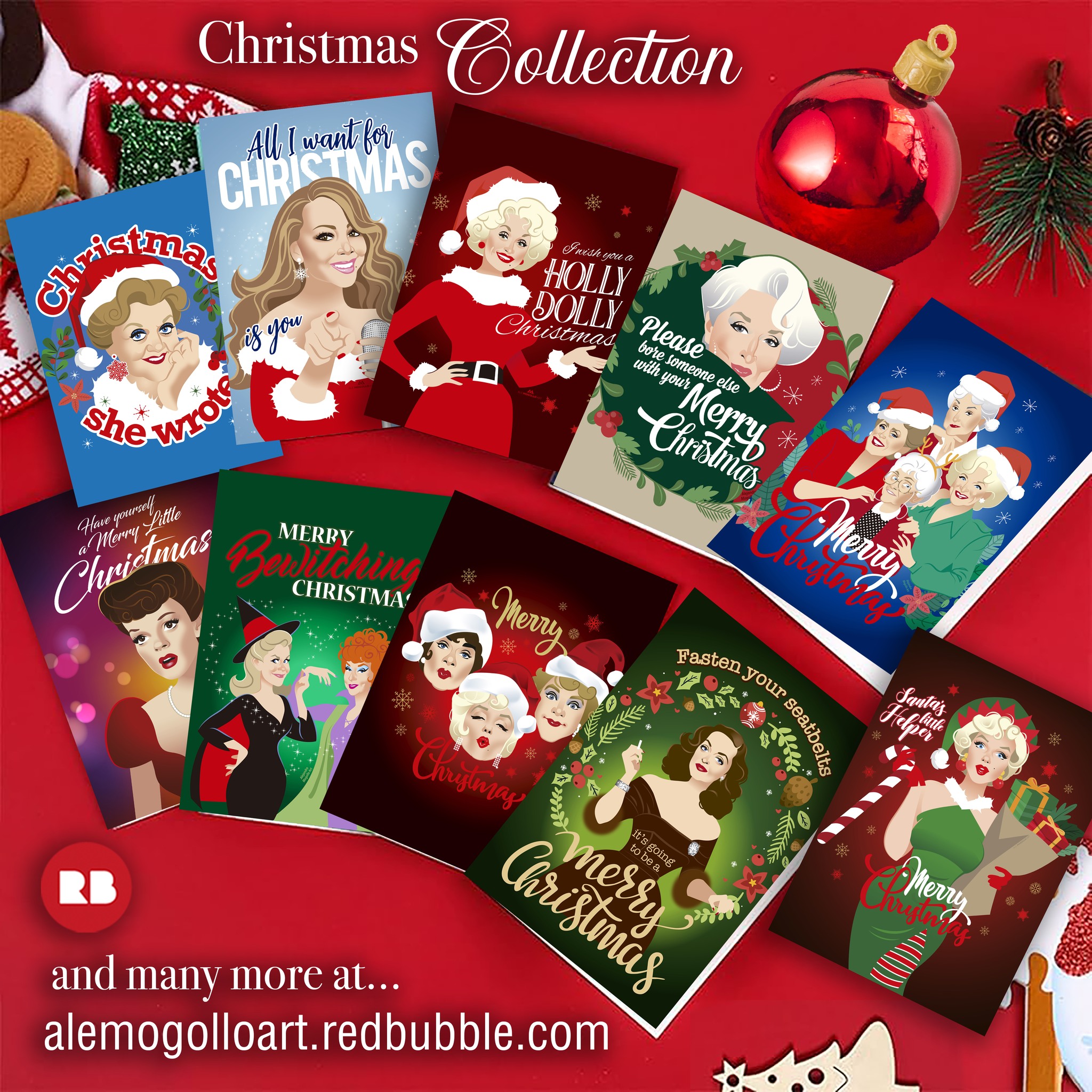 My Christmas Cards Collection is up & running at my Redbubble