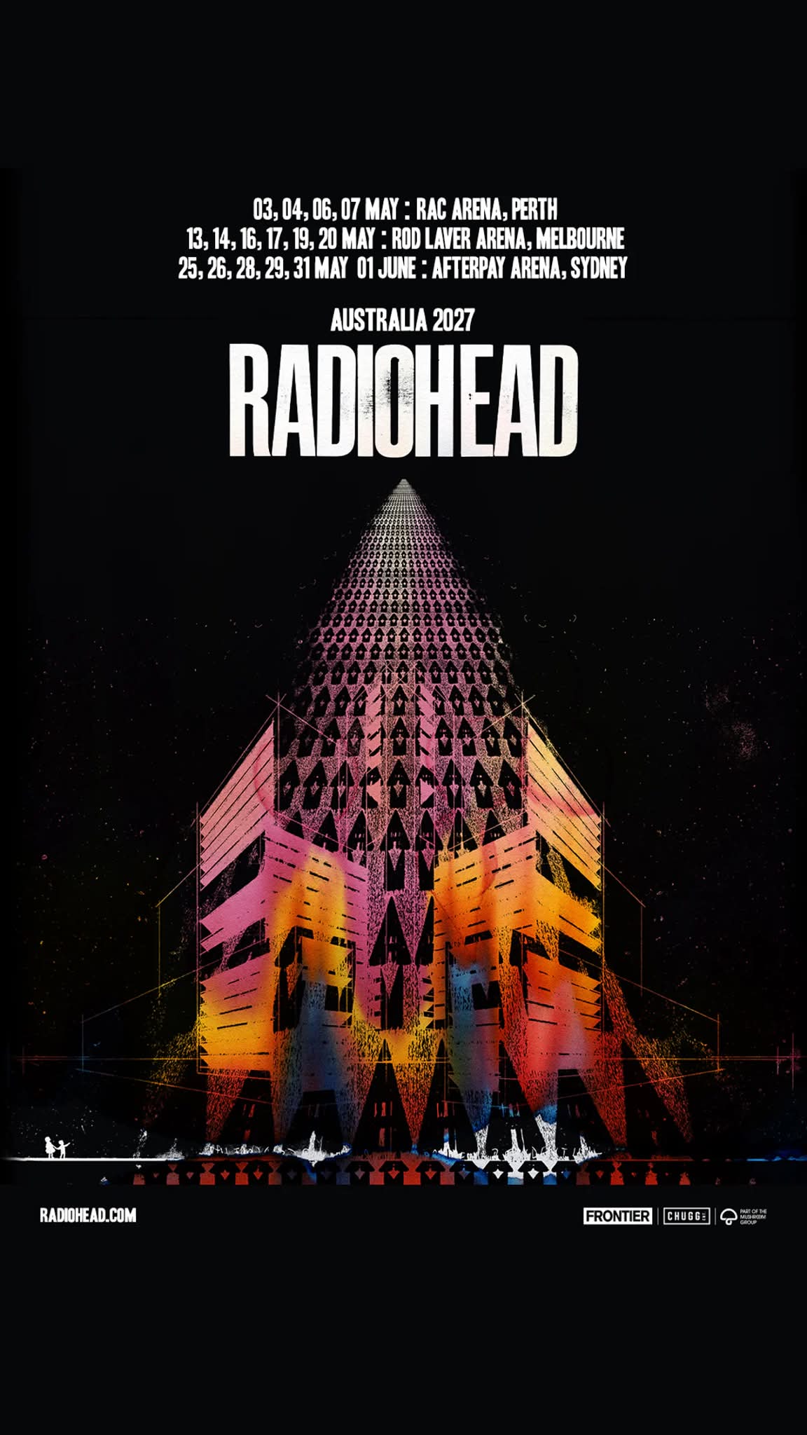 Radiohead tour 2027 postcard spotted in Australia