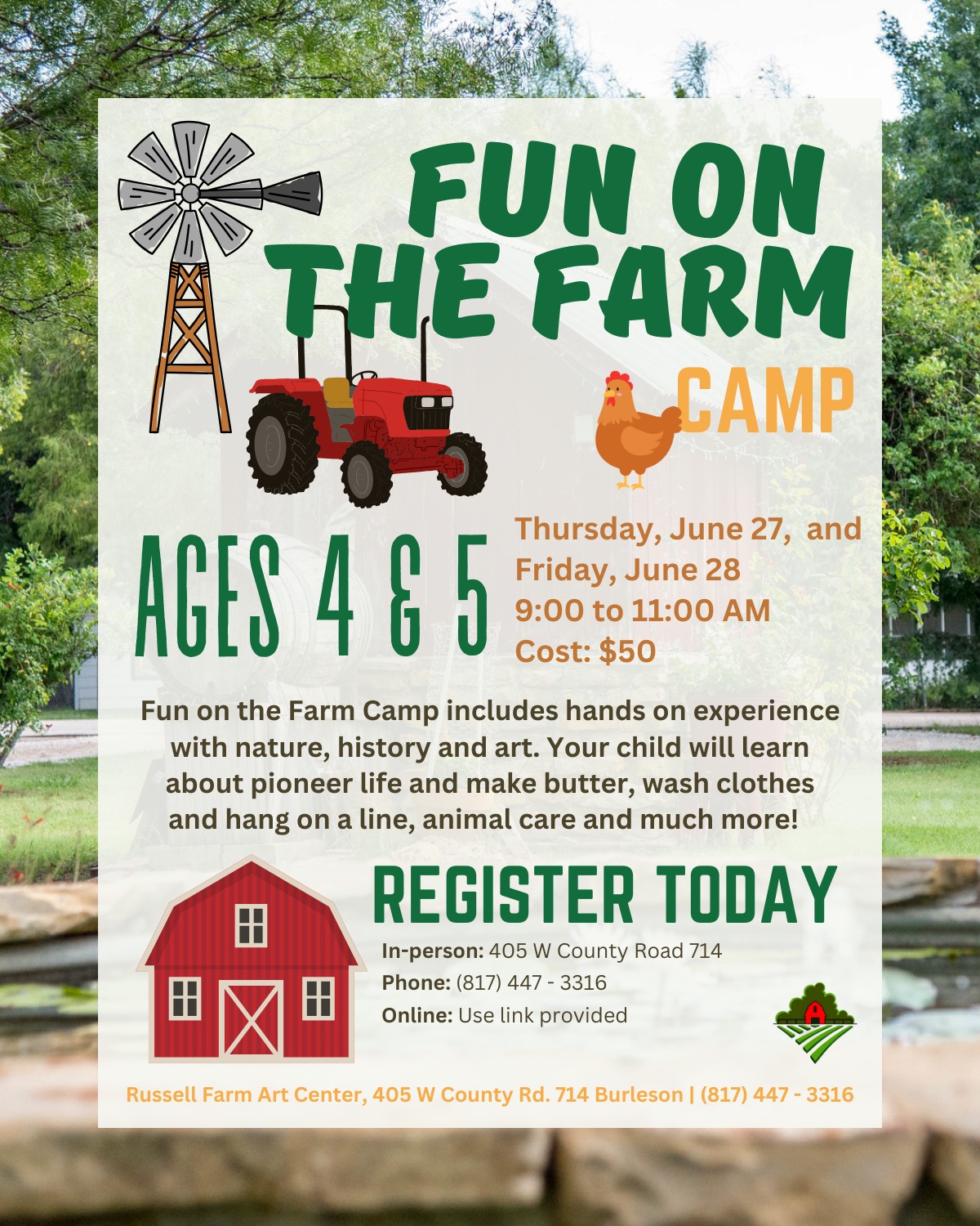 ⚠️Updated Fun on the Farm⚠️... - Russell Farm Art Center