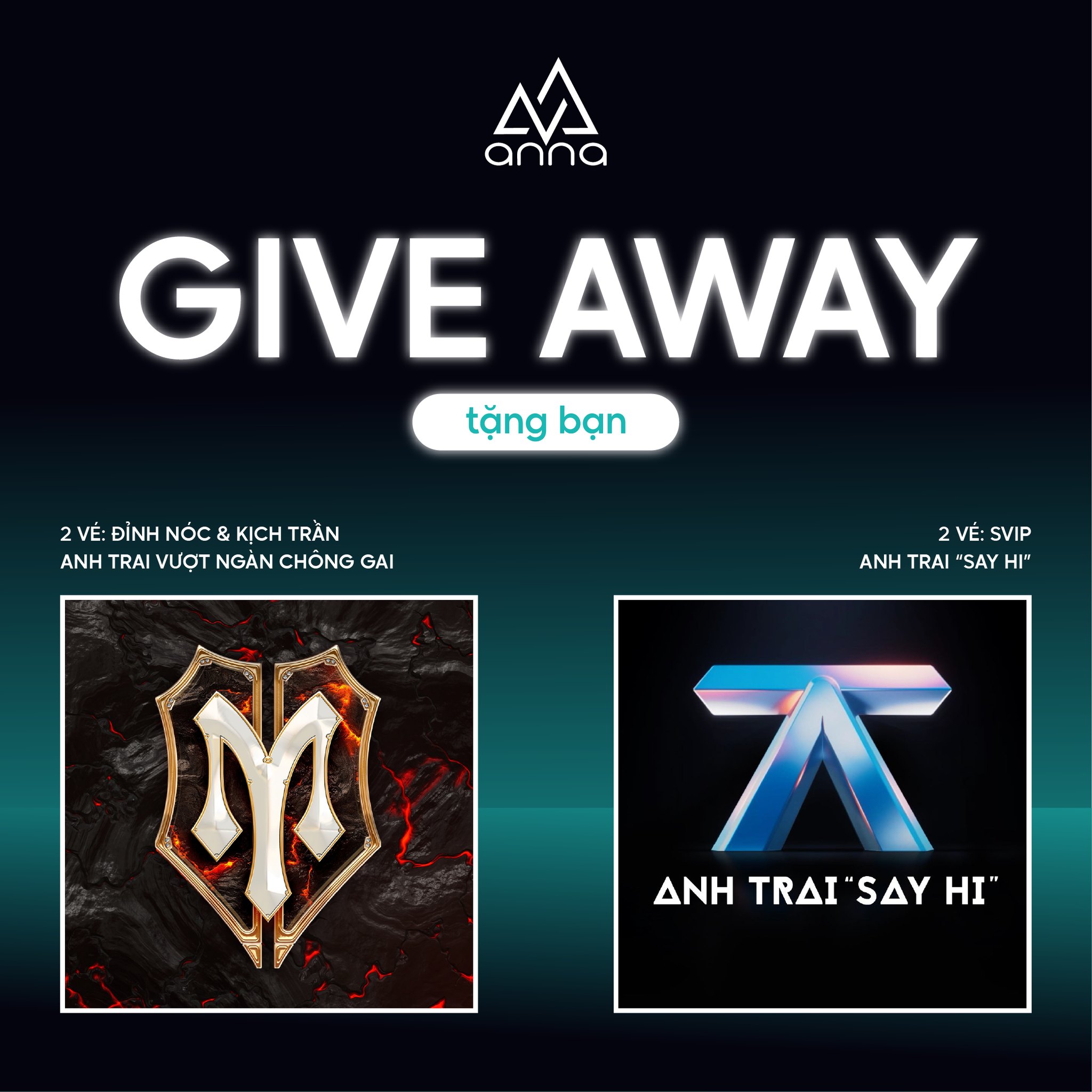 Kính - 🔥 GIVE AWAY: TẶNG 4 VÉ CONCERT ANH TRAI SAY HI & ANH TRAI VƯỢT ...