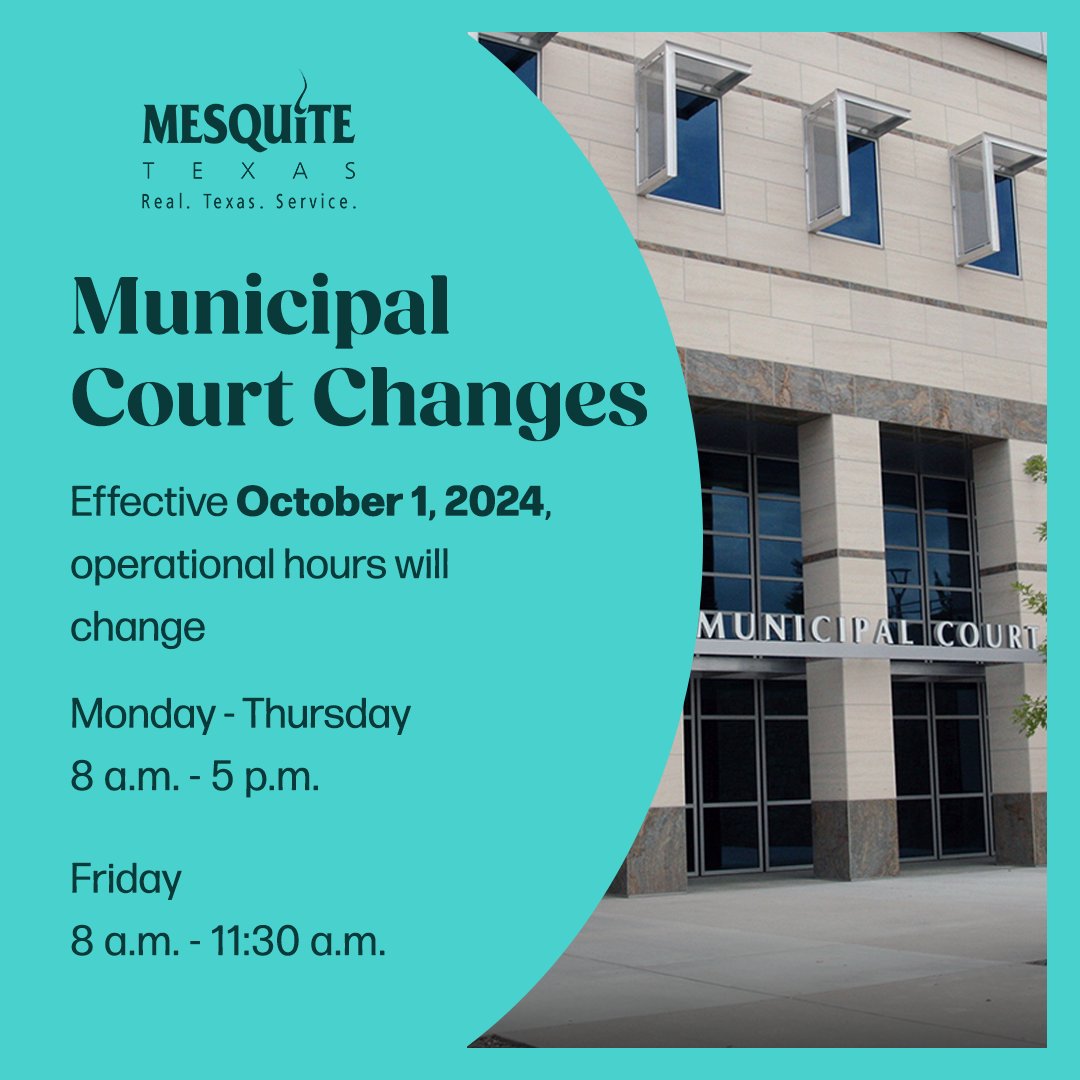 The Municipal Court has... - City of Mesquite, TX Government | Facebook