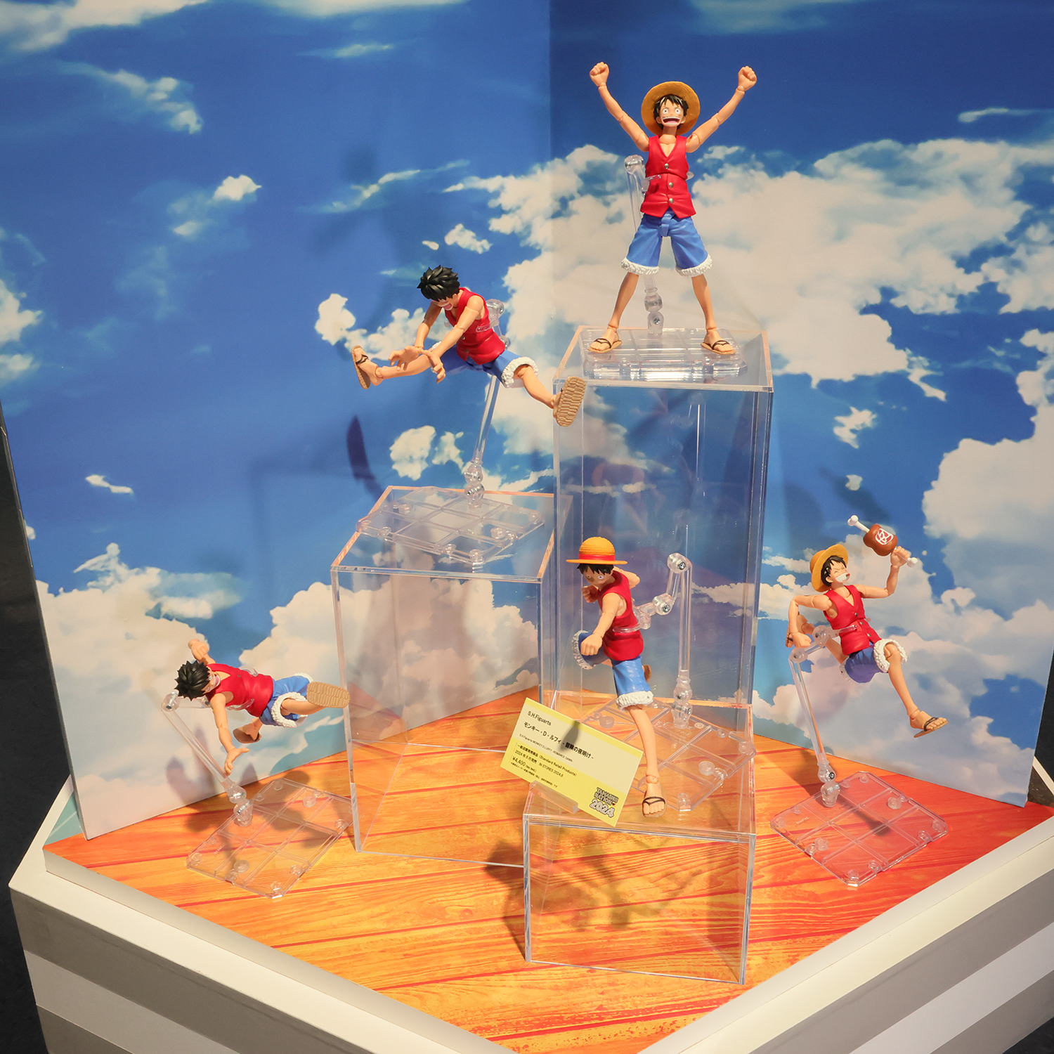 A special stand display at the end of the ONE PIECE area shows off 