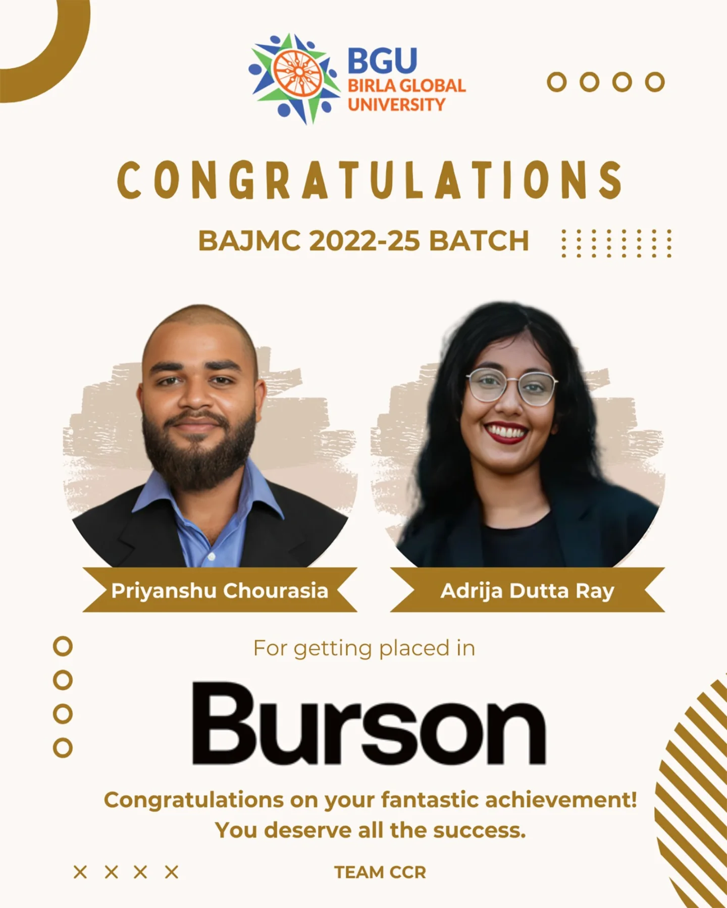 Birla - Congratulations to Priyanshu & Adrija on their incredible ...
