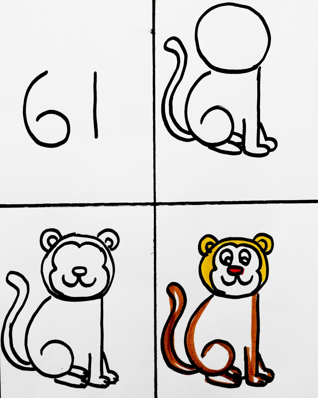 AP Drawing - Monkey 🐒 Drawing Easy | Facebook