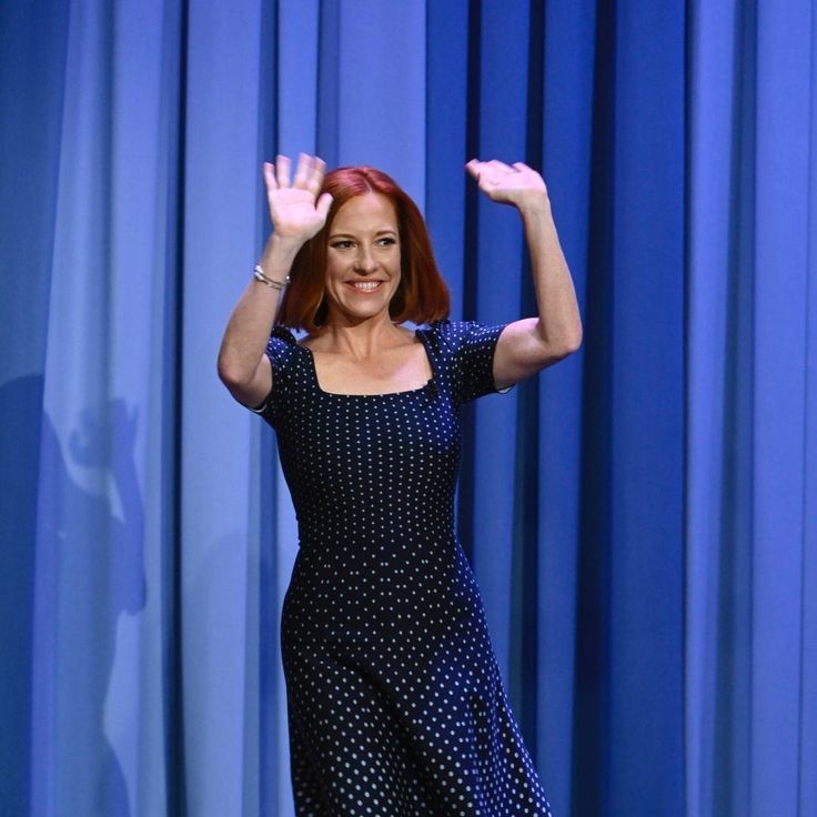 jen psaki blue dress In case you missed it, here I am as Color:Steel Blue Floral