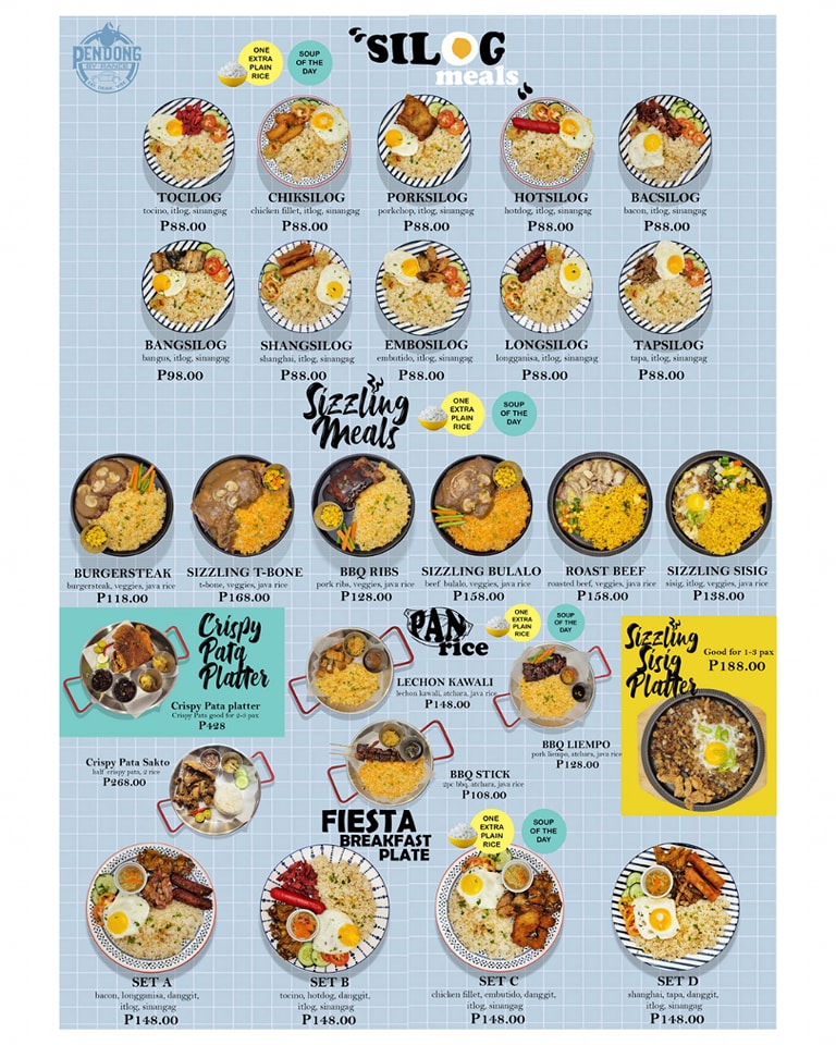 Updated menu of Pendong by Rance and... - Pendong by Rance | Facebook