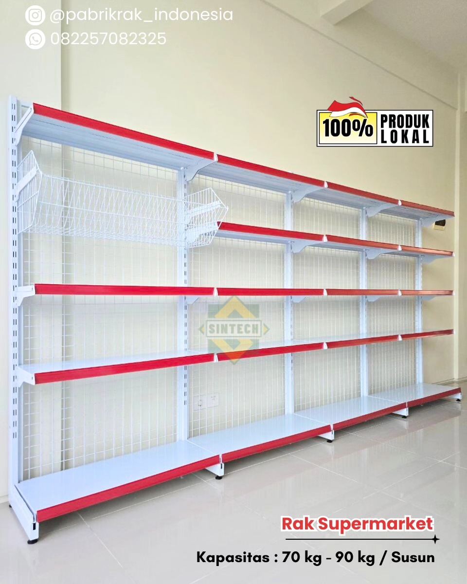 Sintech Rack - Tahap pewarnaan rak supermarket Bisa custom warna ya ...