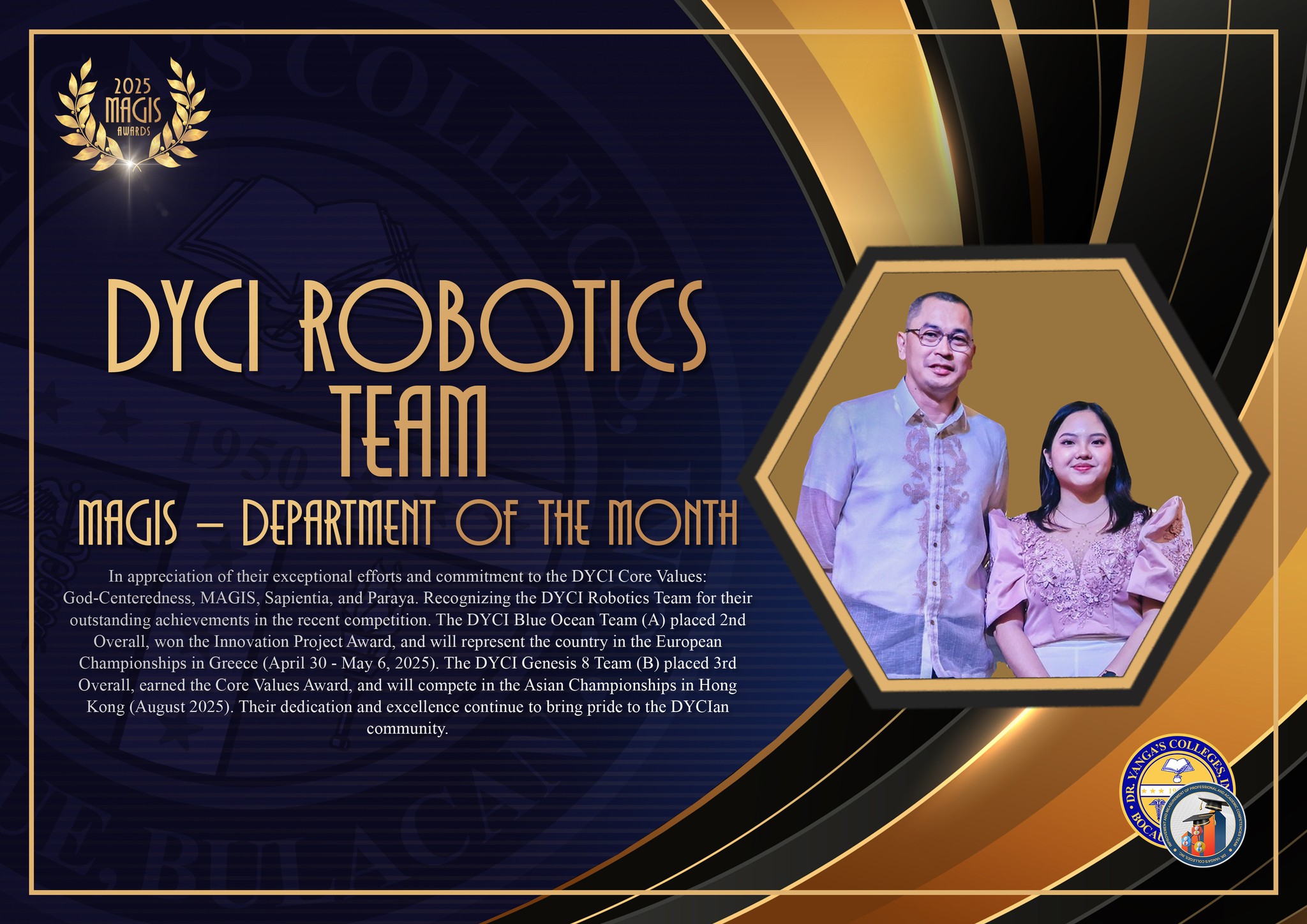 Congratulations to our Magis... - The DYCI Creatives Team | Facebook