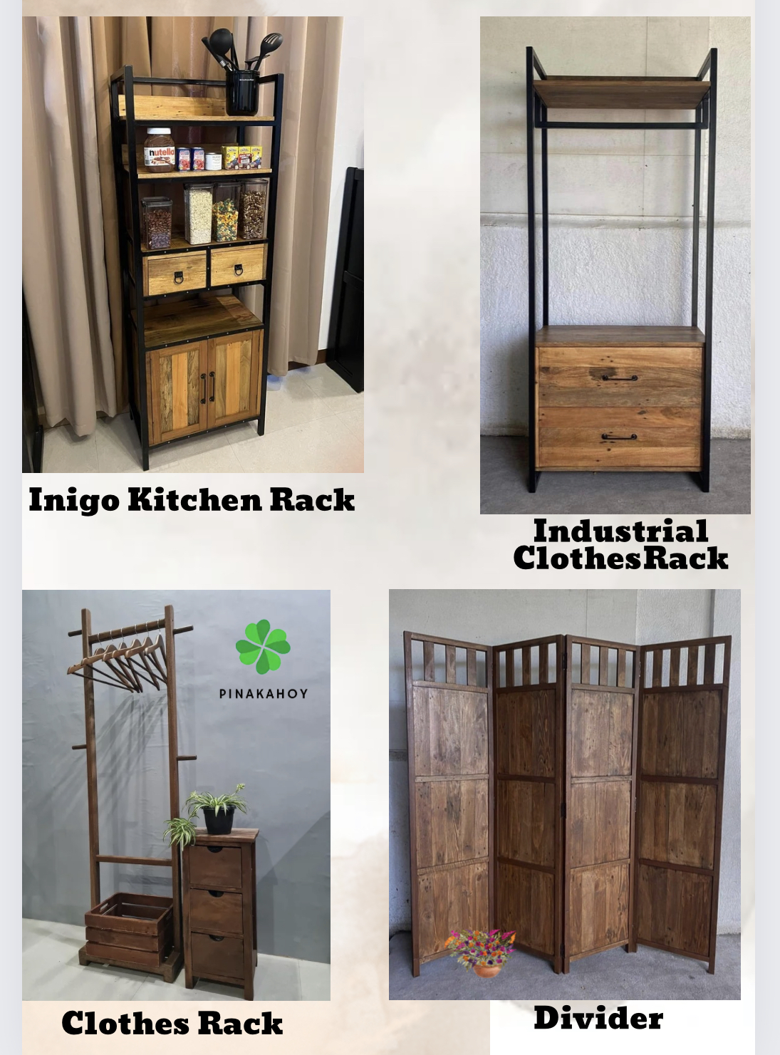 Pinakahoy - Inigo Kitchen Rack L60 x W35 x H165 CM 11,499 Clothes rack ...