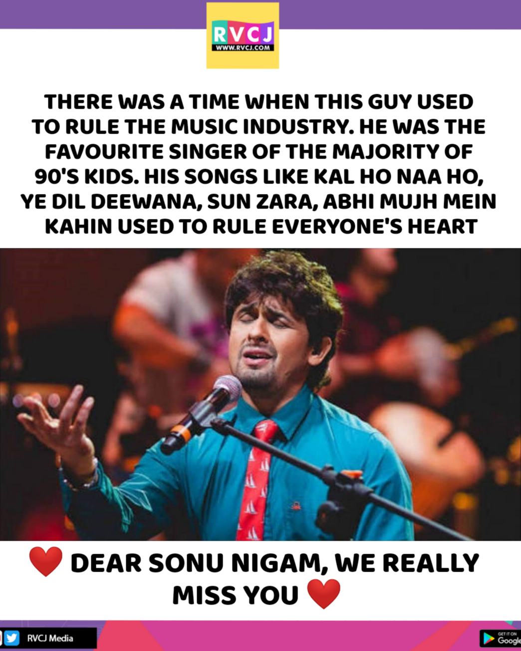 Rvcj Movies Sonu Nigam Facebook