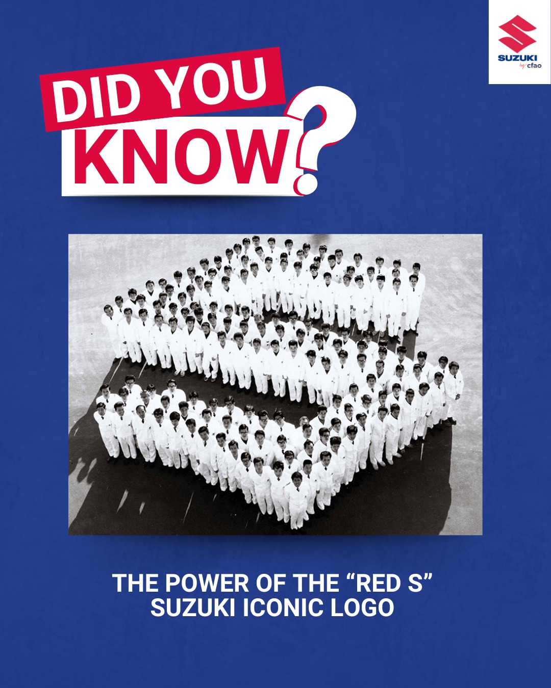 In 1958, Suzuki made history by adopting the iconic red S logo, a