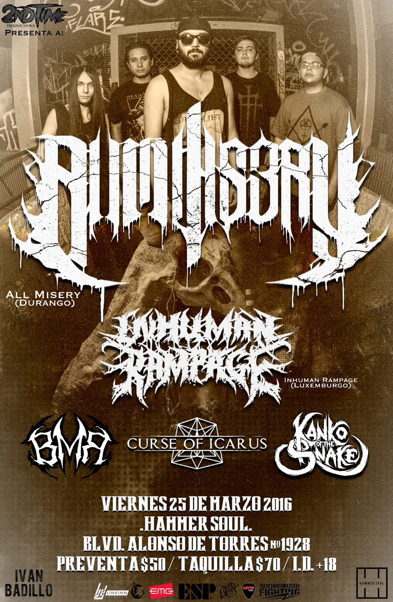 Inhuman Rampage - León, Guanajuato | March 25 | 2nd Time Clothing ...