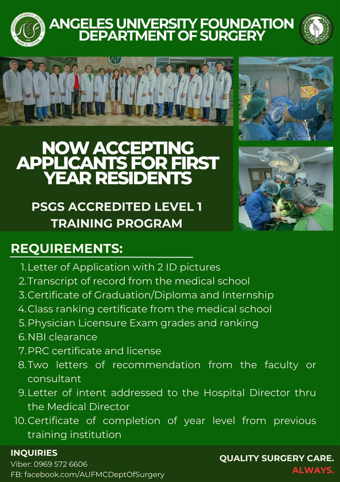 AUFMC Department of Surgery | Angeles City