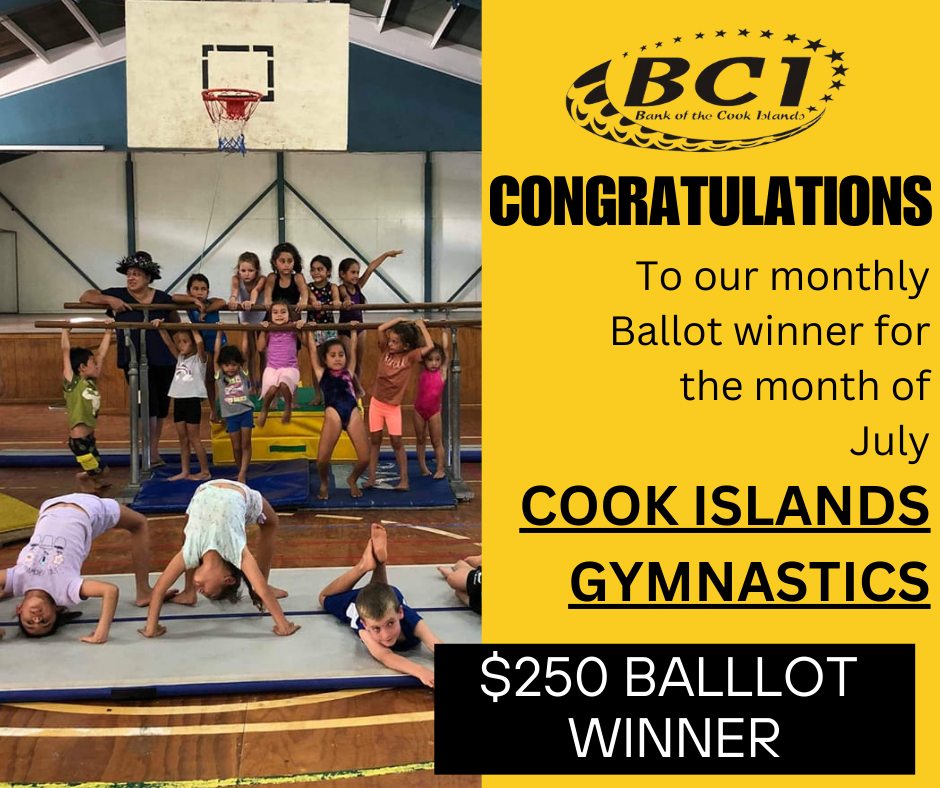 Bank - Congratulations Cook Islands Gymnastics! You are the lucky ...