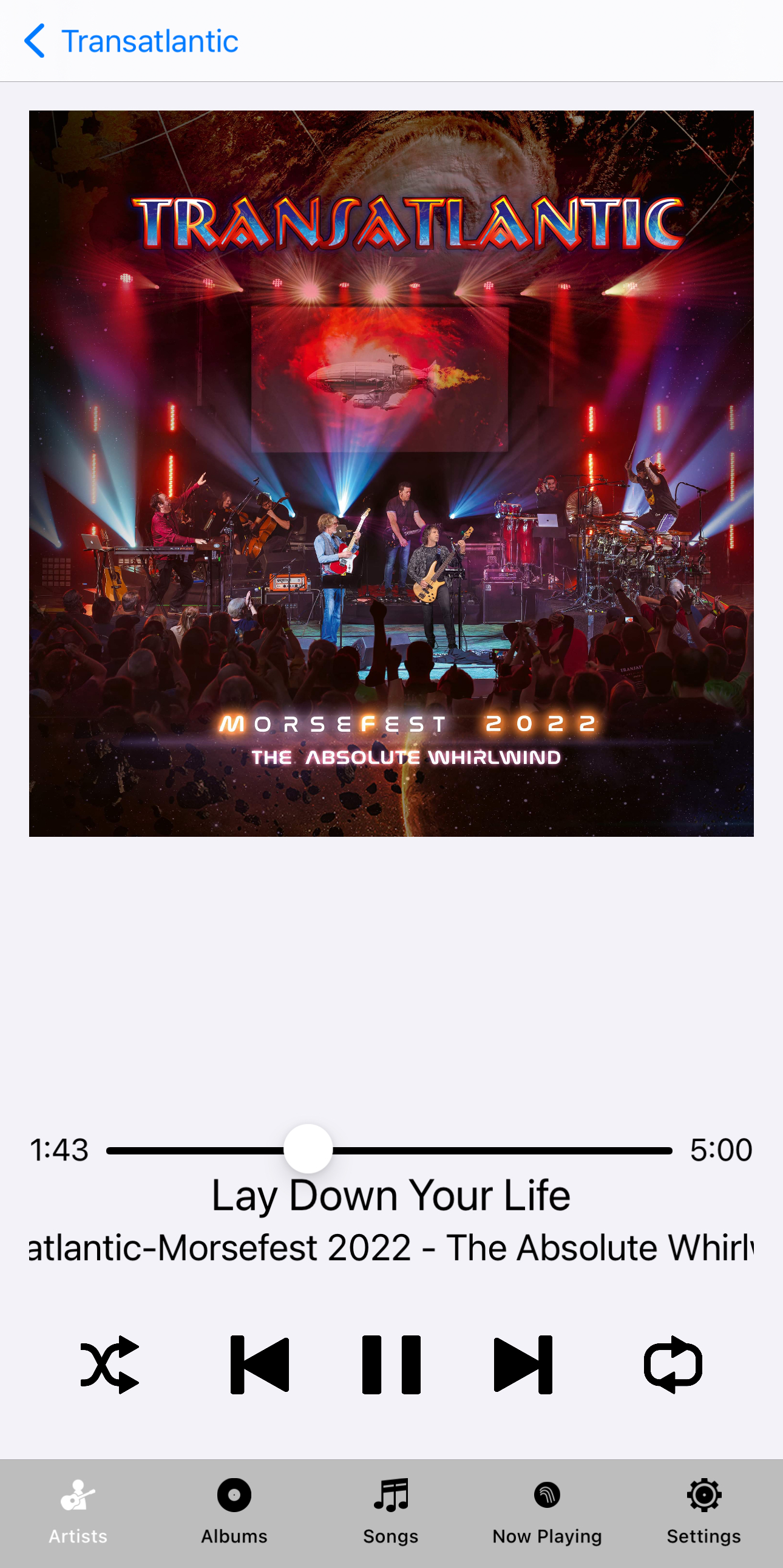 Transatlantic live at Morsefest 2022 Blu-ray release